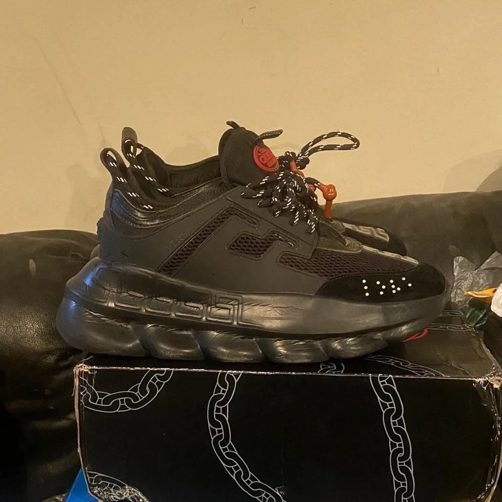 Versace Black Chunky Sneakers - Picture 2 of 6